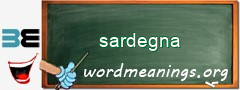 WordMeaning blackboard for sardegna